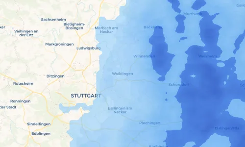 Regenradar Vorschaubild - Aktuelle Niederschläge in Waiblingen und Umgebung