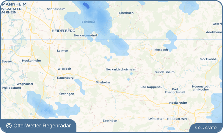 Widget-Vorschau für Waibstadt Wetter-Widget-Vorschau mit Vorhersagedaten für Waibstadt