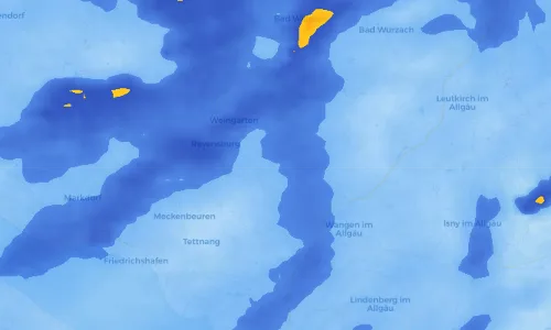 Regenradar Vorschaubild - Aktuelle Niederschläge in Waldburg und Umgebung