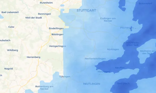 Regenradar Vorschaubild - Aktuelle Niederschläge in Waldenbuch und Umgebung