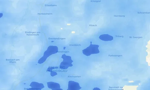 Regenradar Vorschaubild - Aktuelle Niederschläge in Waldkirch und Umgebung