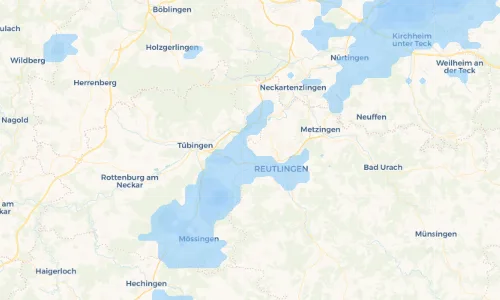 Regenradar Vorschaubild - Aktuelle Niederschläge in Wannweil und Umgebung