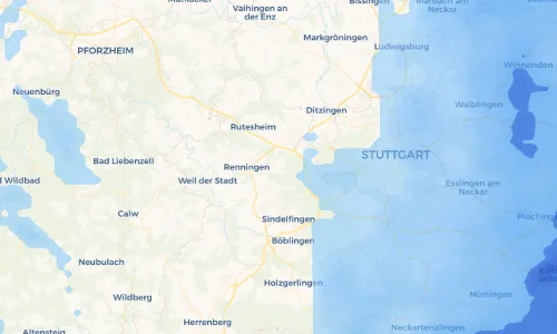 Regenradar Vorschaubild - Aktuelle Niederschläge in Warmbronn und Umgebung