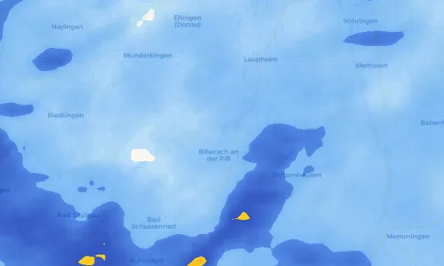 Regenradar Vorschaubild - Aktuelle Niederschläge in Warthausen und Umgebung