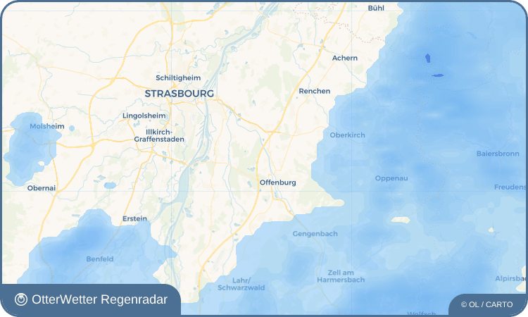 Widget-Vorschau für Weier Wetter-Widget-Vorschau mit Vorhersagedaten für Weier