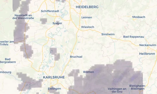 Regenradar Vorschaubild - Aktuelle Niederschläge in Weiher und Umgebung