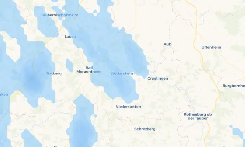 Regenradar Vorschaubild - Aktuelle Niederschläge in Weikersheim und Umgebung