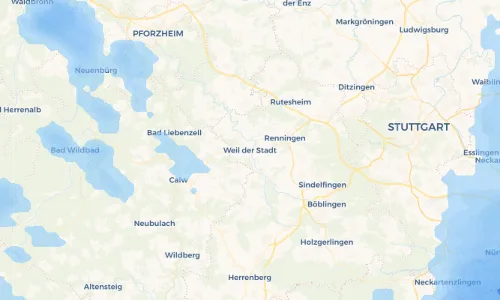 Regenradar Vorschaubild - Aktuelle Niederschläge in Weil der Stadt und Umgebung