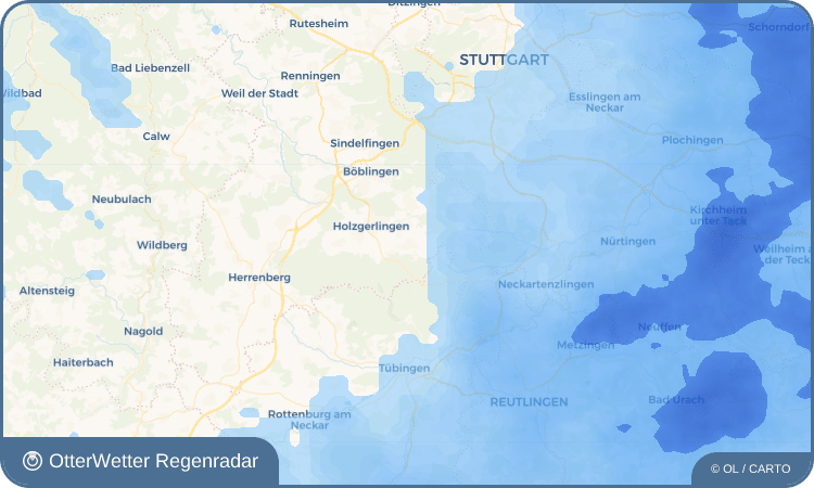 OtterWetter Regenradar-Widget Weil im Schönbuch