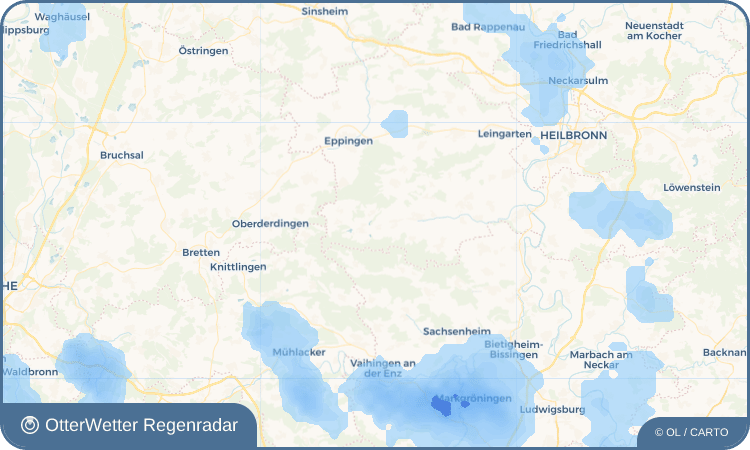 OtterWetter Regenradar-Widget Weiler an der Zaber