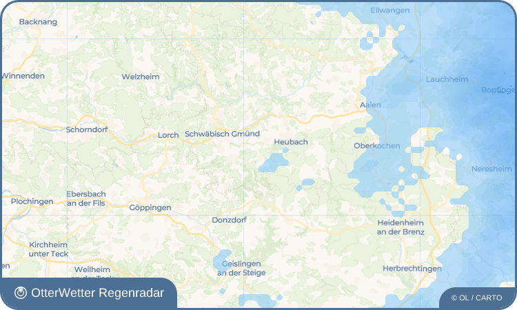 OtterWetter Regenradar-Widget Weiler in den Bergen