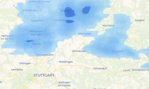 Regenradar Vorschaubild - Aktuelle Niederschläge in Weiler zum Stein und Umgebung