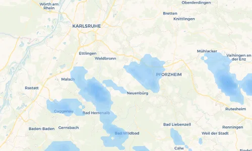 Regenradar Vorschaubild - Aktuelle Niederschläge in Weiler und Umgebung