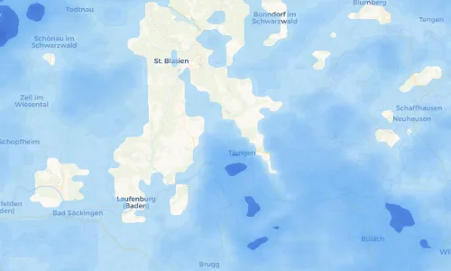 Regenradar Vorschaubild - Aktuelle Niederschläge in Weilheim und Umgebung