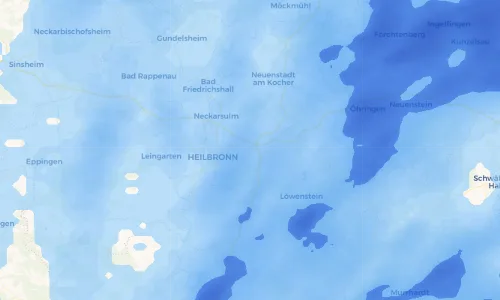 Regenradar Vorschaubild - Aktuelle Niederschläge in Weinsberg und Umgebung