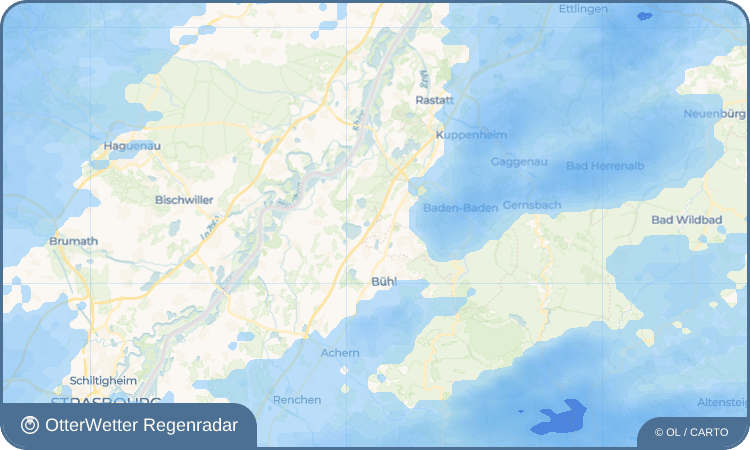 OtterWetter Regenradar-Widget Weitenung