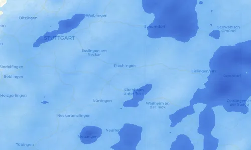 Regenradar Vorschaubild - Aktuelle Niederschläge in Wernau (Neckar) und Umgebung