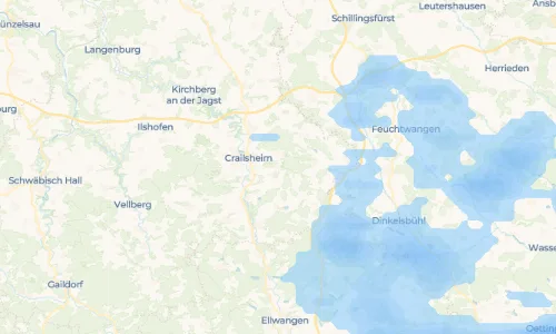 Regenradar Westgartshausen: aktuelle Niederschläge in Westgartshausen und Umgebung, Stand 24. Oktober 2026 um 13:40 Uhr