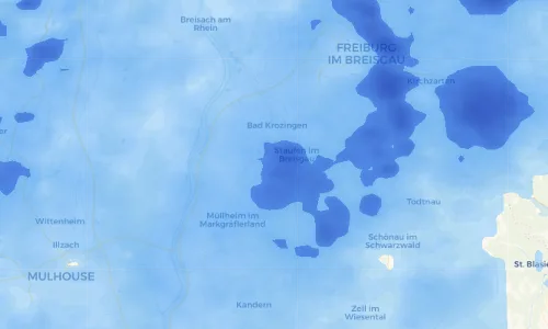 Regenradar Vorschaubild - Aktuelle Niederschläge in Wettelbrunn und Umgebung
