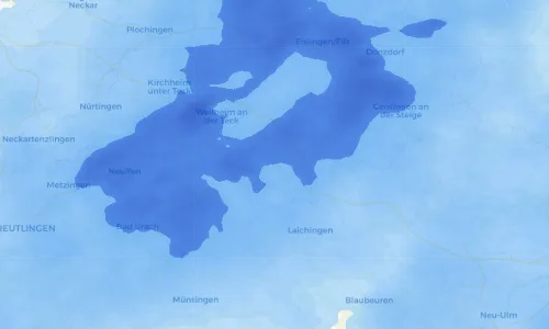 Regenradar Vorschaubild - Aktuelle Niederschläge in Wiesensteig und Umgebung