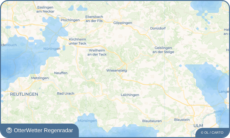 OtterWetter Regenradar-Widget Wiesensteig
