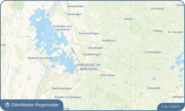 OtterWetter Regenradar-Widget Wildtal