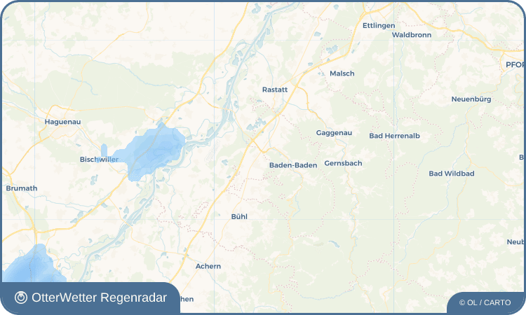 Wetter-Widget-Vorschau mit Vorhersagedaten für Winden