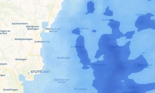 Regenradar Vorschaubild - Aktuelle Niederschläge in Winnenden und Umgebung