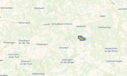 Regenradar Wißgoldingen: aktuelle Niederschläge in Wißgoldingen und Umgebung, Stand 24. Oktober 2026 um 1:40 Uhr