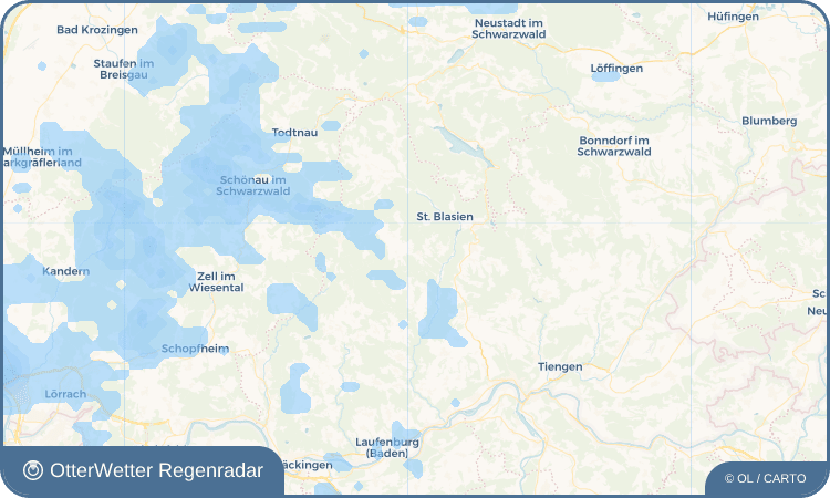 OtterWetter Regenradar-Widget Wittenschwand