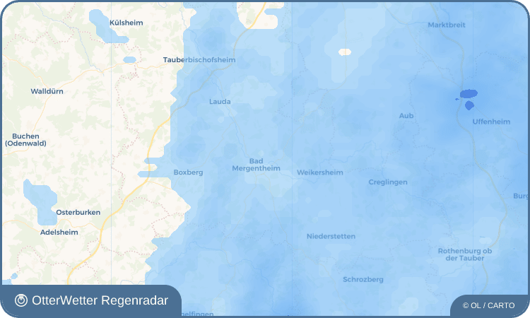 OtterWetter Regenradar-Widget Wohnpark Tauberland