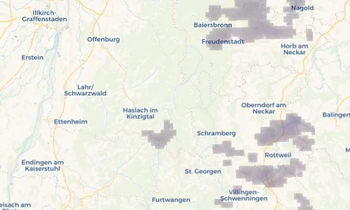 Regenradar Vorschaubild - Aktuelle Niederschläge in Wolfach und Umgebung