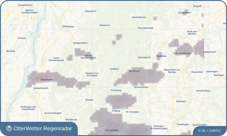 Wetter-Widget-Vorschau mit Vorhersagedaten für Wolfach