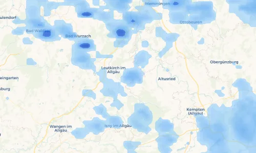 Regenradar Vorschaubild - Aktuelle Niederschläge in Wuchzenhofen und Umgebung