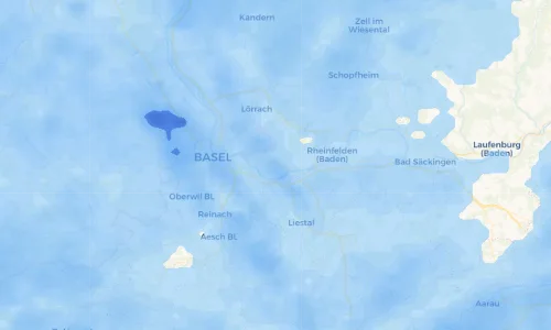 Regenradar Vorschaubild - Aktuelle Niederschläge in Wyhlen und Umgebung