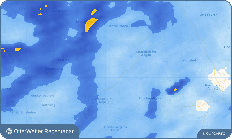 OtterWetter Regenradar-Widget Zaisenhofen