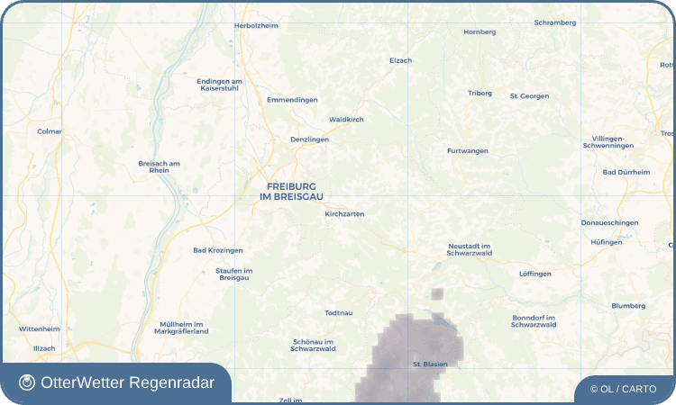 OtterWetter Regenradar-Widget Zarten