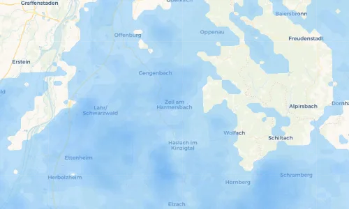 Regenradar Vorschaubild - Aktuelle Niederschläge in Zell am Harmersbach und Umgebung