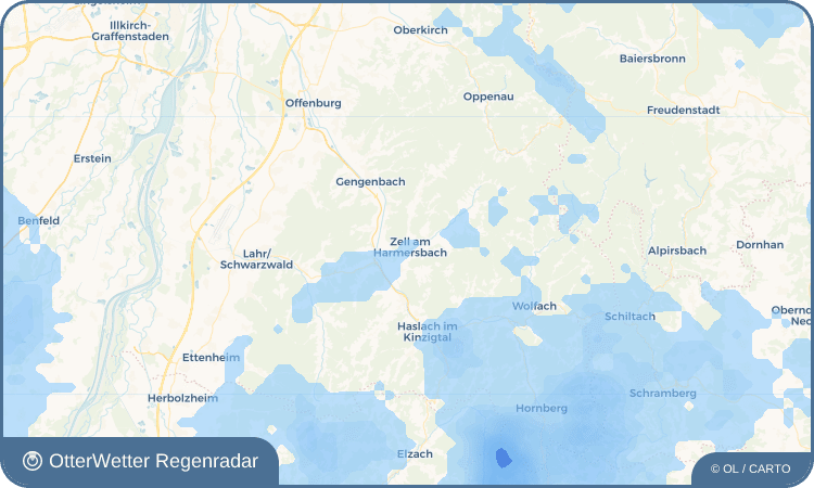 OtterWetter Regenradar-Widget Zell am Harmersbach