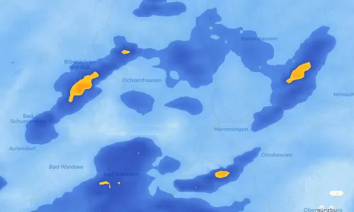 Regenradar Vorschaubild - Aktuelle Niederschläge in Zell an der Rot und Umgebung