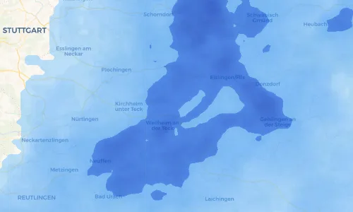 Regenradar Vorschaubild - Aktuelle Niederschläge in Zell unter Aichelberg und Umgebung
