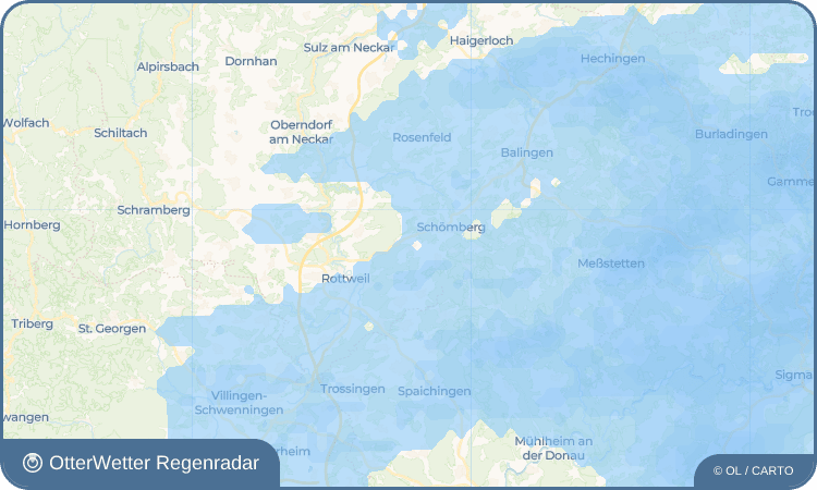 OtterWetter Regenradar-Widget Zepfenhan