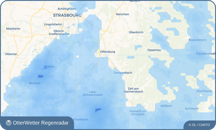 OtterWetter Regenradar-Widget Zunsweier