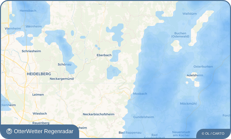 OtterWetter Regenradar-Widget Zwingenberg