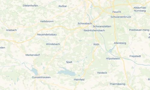 Regenradar Vorschaubild - Aktuelle Niederschläge in Abenberg und Umgebung