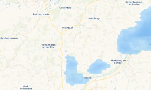 Regenradar Vorschaubild - Aktuelle Niederschläge in Abens und Umgebung