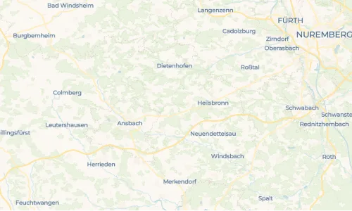 Regenradar Adelmannssitz: aktuelle Niederschläge in Adelmannssitz und Umgebung, Stand 19. Oktober 2026 um 17:25 Uhr