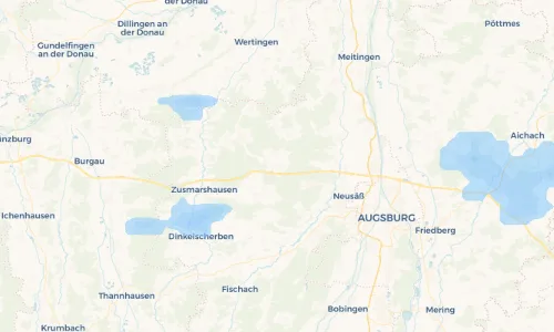Regenradar Vorschaubild - Aktuelle Niederschläge in Adelsried und Umgebung