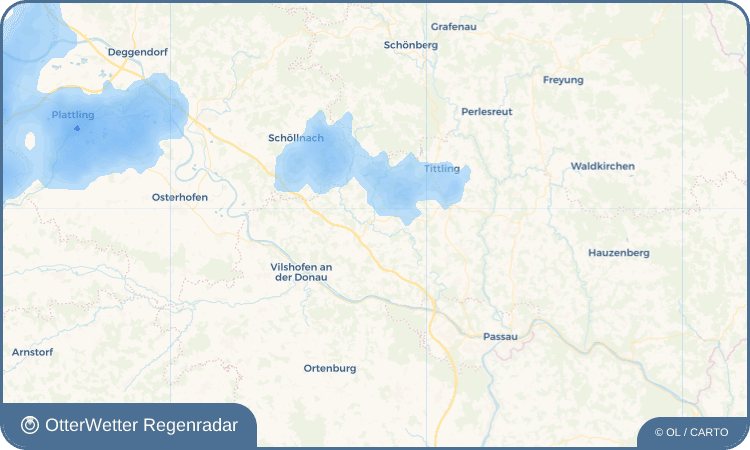 OtterWetter Regenradar-Widget Aicha vorm Wald