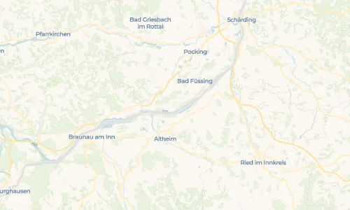Regenradar Aigen am Inn: aktuelle Niederschläge in Aigen am Inn und Umgebung, Stand 19. Oktober 2026 um 20:15 Uhr